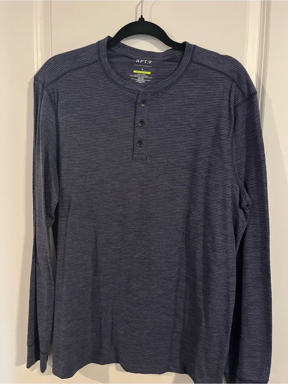 Apt. 9 Men's Long-Sleeve Navy Stripe Henley